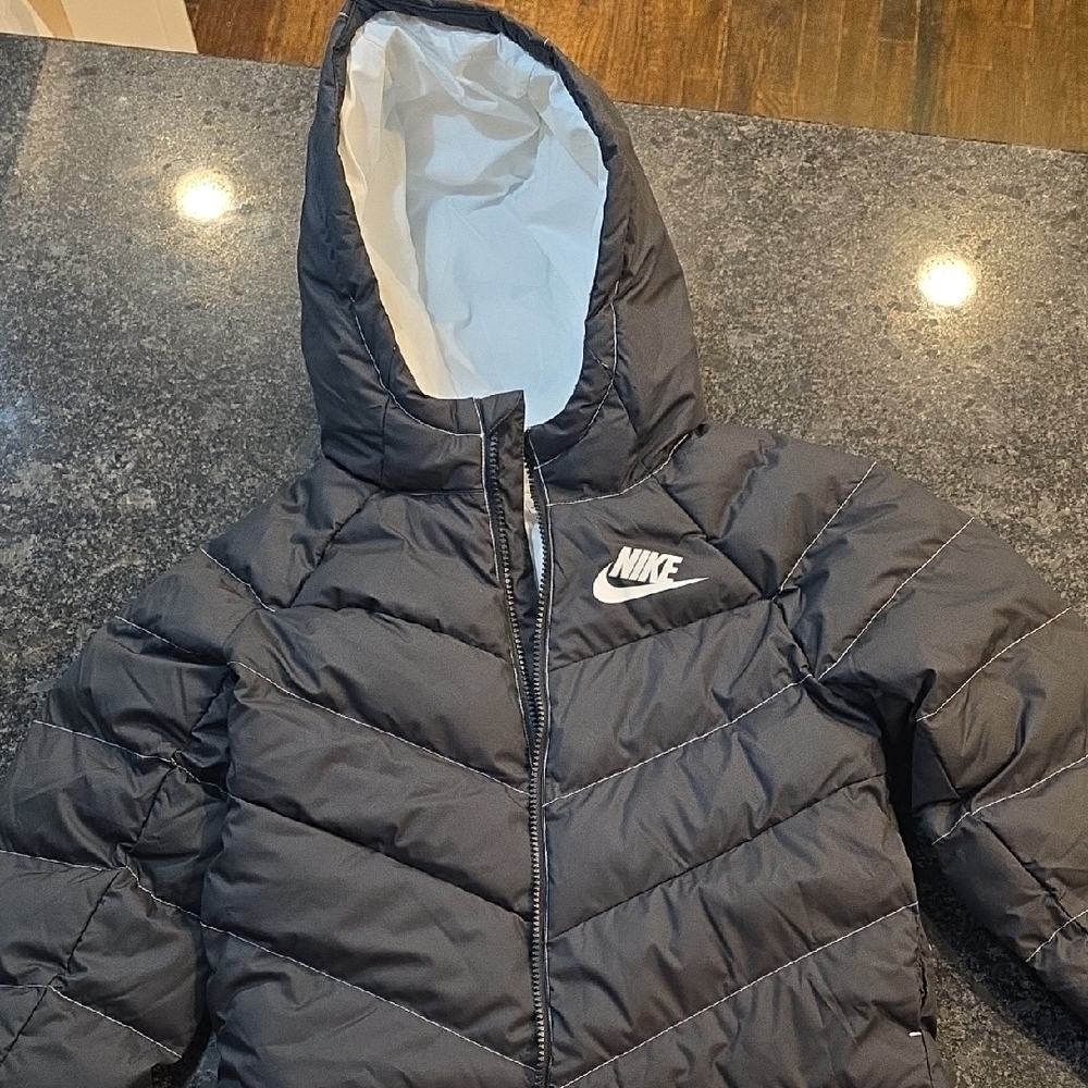 Nike Kids Charcoal Puffer Jacket
